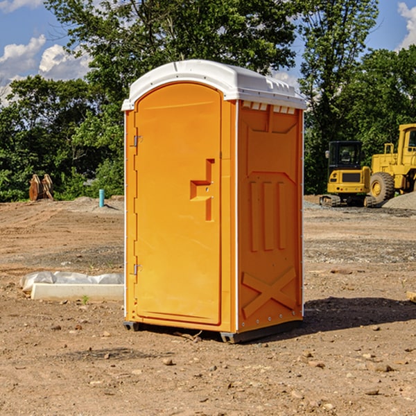 how often are the portable toilets cleaned and serviced during a rental period in Vanduser